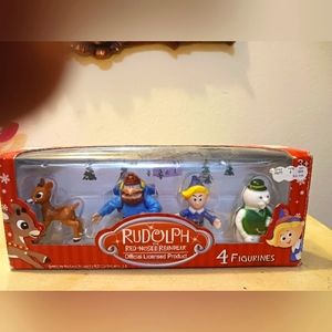 Vintage Rudolph the Red-Nosed reindeer figurines brand new in box collectors